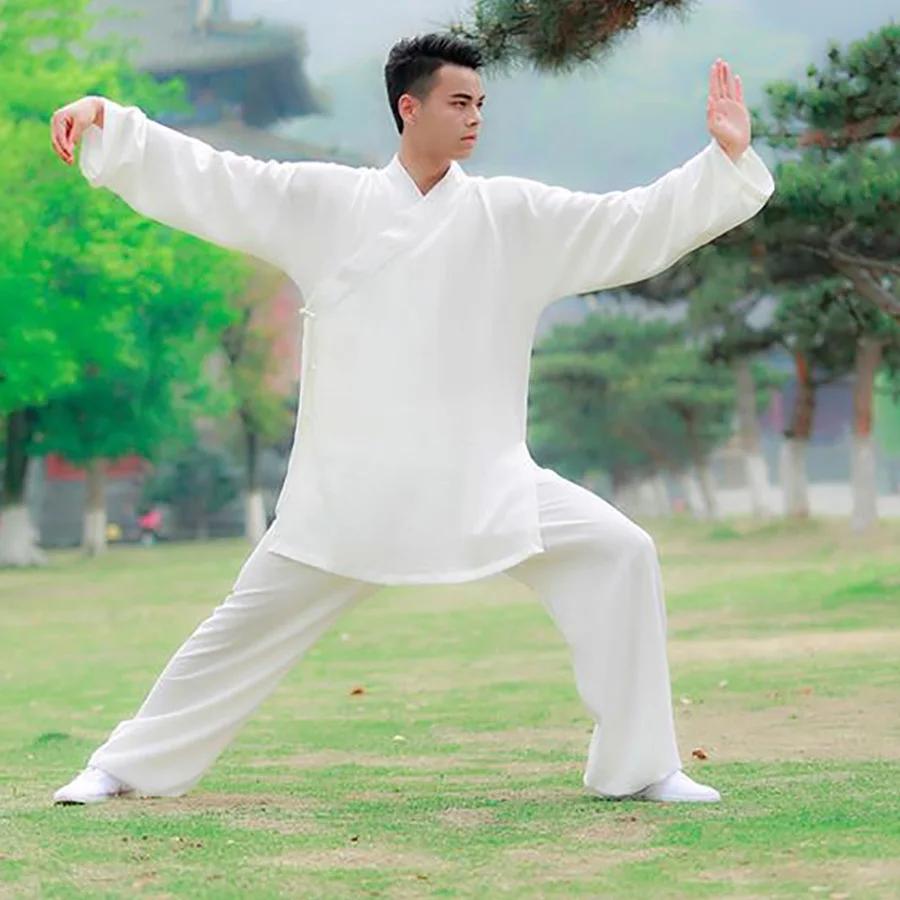 Vêtements TaiChi unisexes en lin et coton, vêtements d'entraînement respirants, vêtements d'arts mar