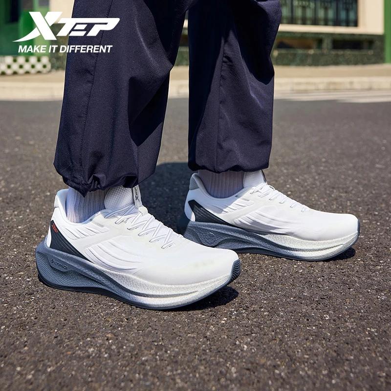 Xtep chaussures de course pour hommes 2025 hiver doux rebond plus fort Force propulsive amorti souti