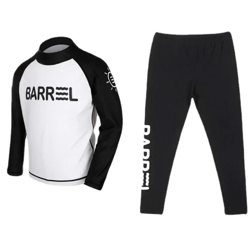 Maillot de bain d'été pour garçons et filles, protection UV, manches longues, maillot de bain de spo