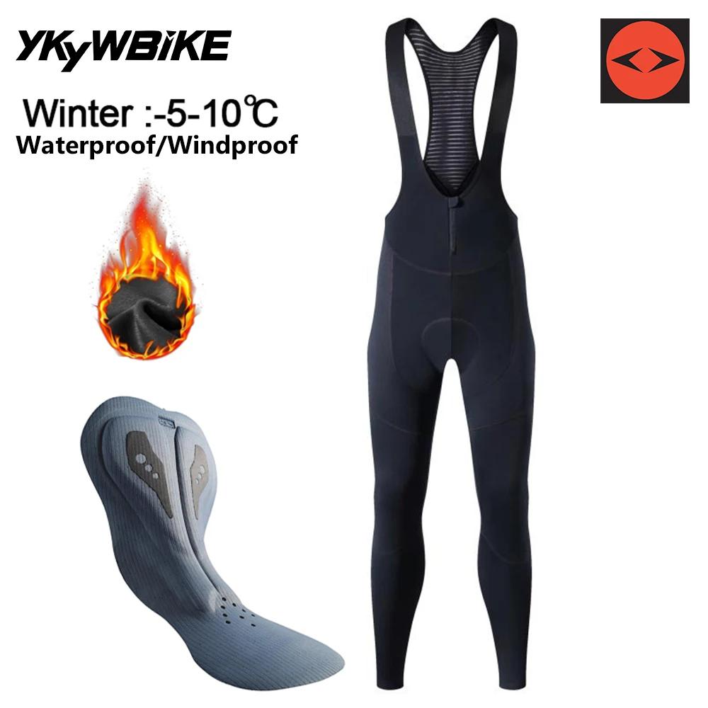 Ykywbike hommes hiver thermique polaire cyclisme cuissard collants VTT Ykk fermeture éclair Pro équi