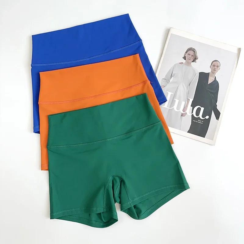 Short de motard de sport pour femmes, sensation nue, taille haute, Yoga, Push Up, Leggings de Fitnes