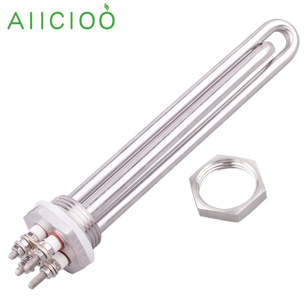 Réchauffeur tubulaire 12v 24v 36v 48v 1 "élément chauffant à filetage BSP DN25 DC 300w 600w 1200w 15