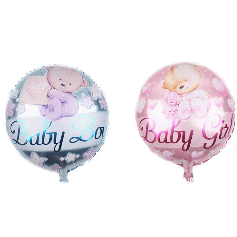 Ballons ours rond en aluminium, 10 pièces, 18 pouces, décoration de fête d'anniversaire pour bébé ga