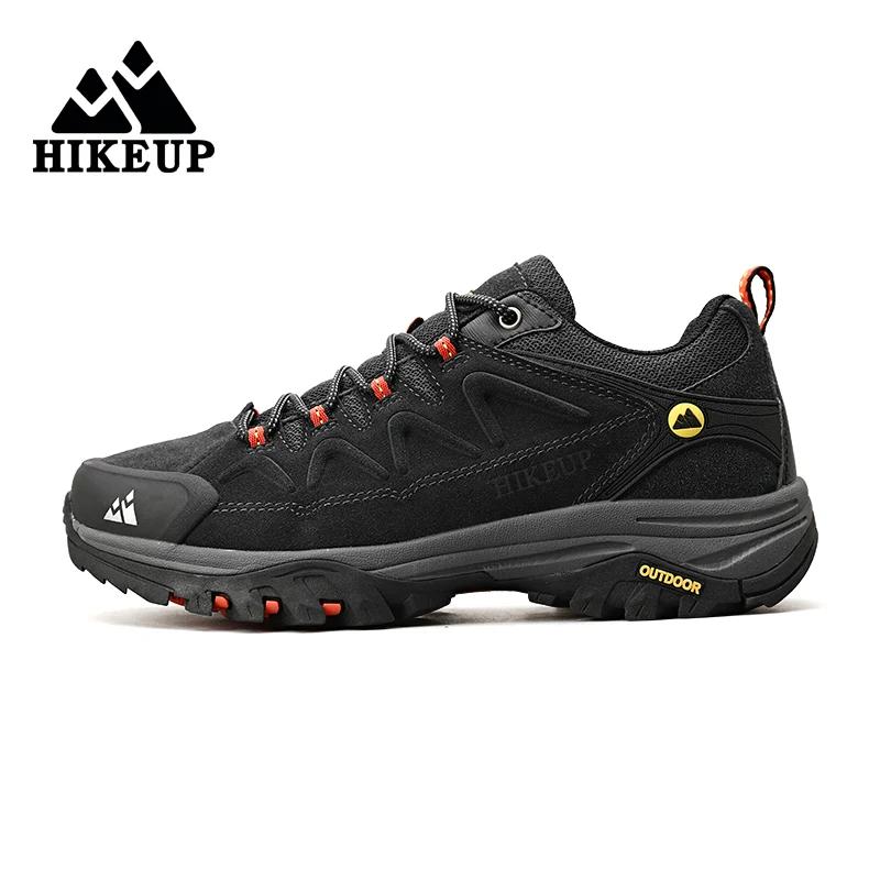 HIKEUP cuir hommes chaussures de randonnée en plein air touristique Trekking baskets escalade sentie