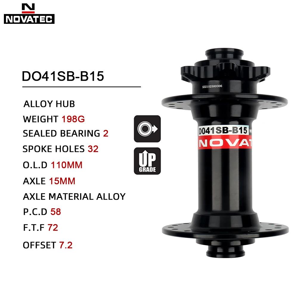 Novatseats-Moyeu avant VTT, 32 trous à travers, 100x15mm Boost, 110x15mm, roulement VTT, pièces de v
