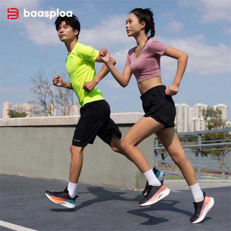 Baasploa-Chaussures de course respirantes et décontractées pour hommes et femmes, chaussures de spor