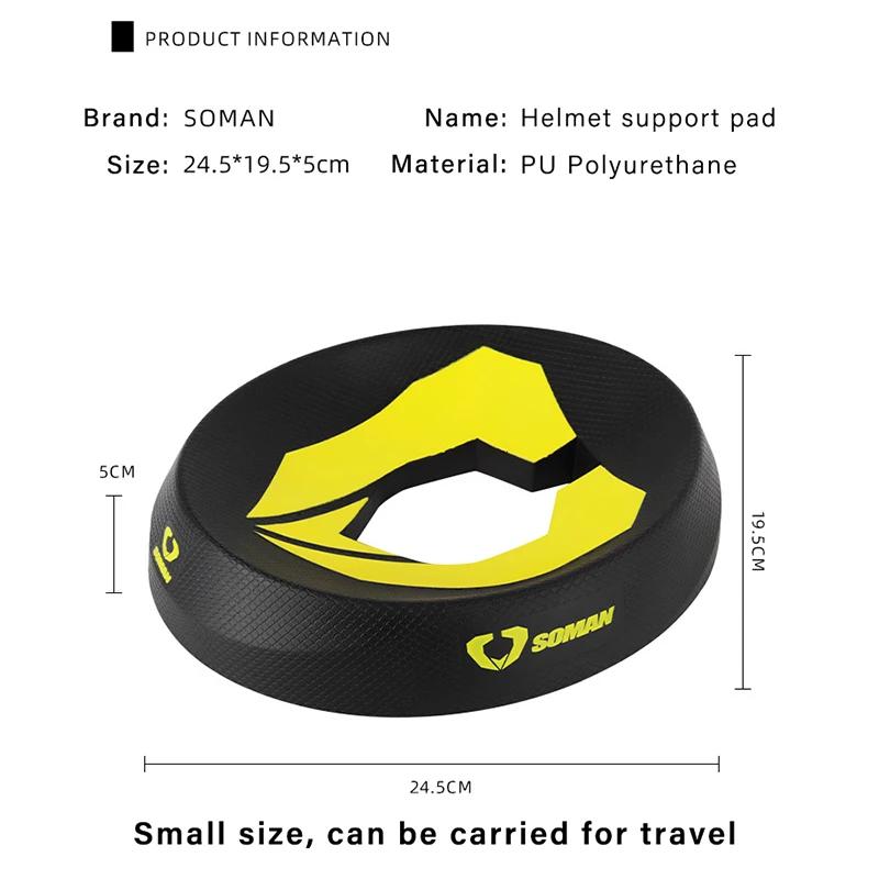 SOMAN – coussin de Support de casque de moto Portable, anneau de beignet, résistant aux rayures, ant