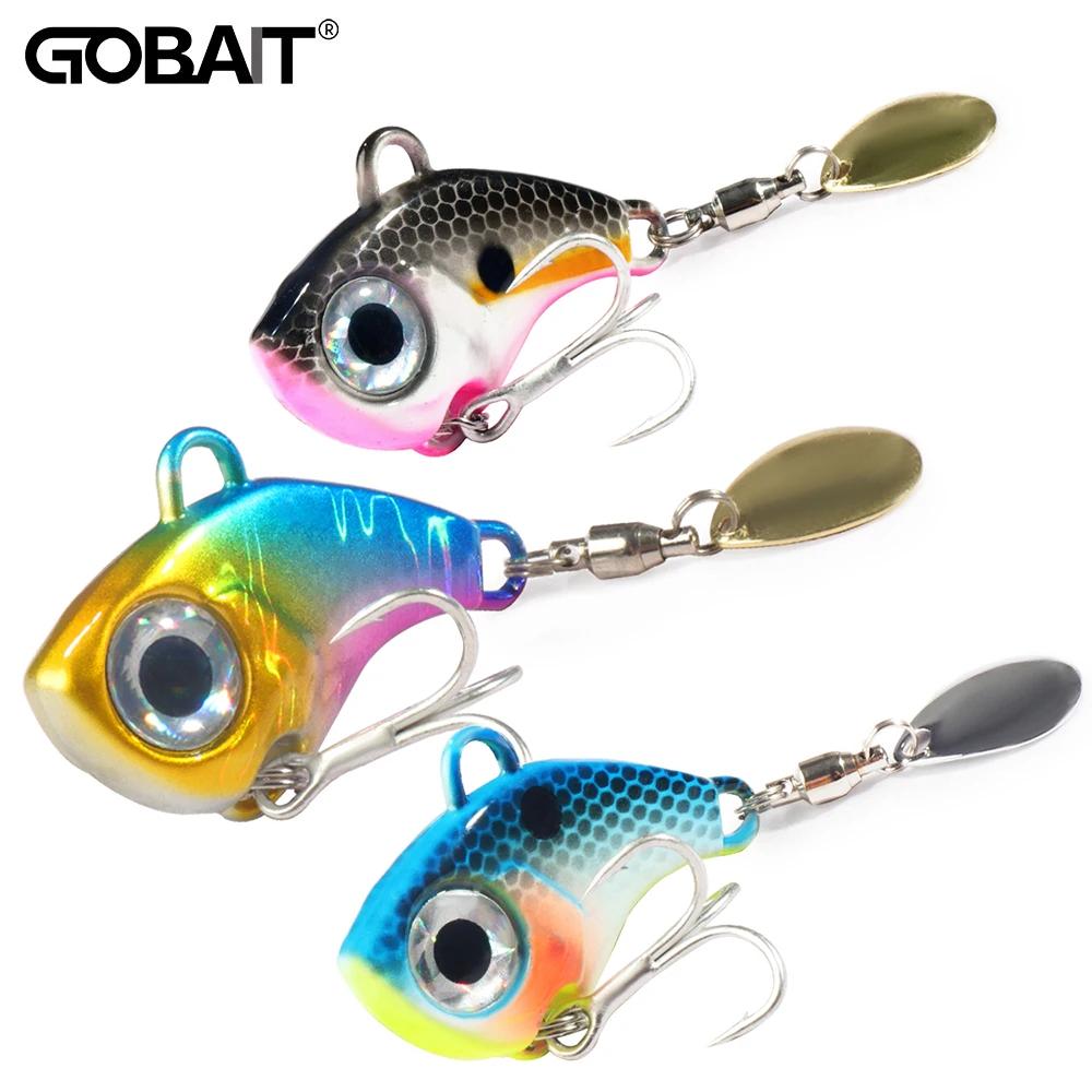 Wobble rotatif métal VIB Vibration appât Spinner cuillère gabarit leurres de pêche 10g 20g 30g appât