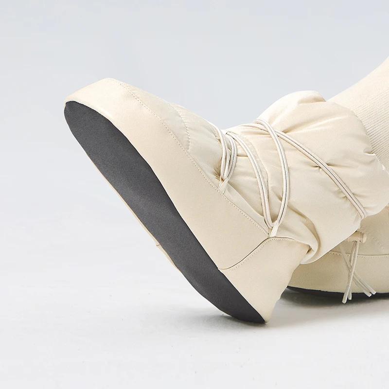 Bottes de ballet montantes chaudes pour femmes et filles - Poignets élastiques noires pour ballerines d'hiver