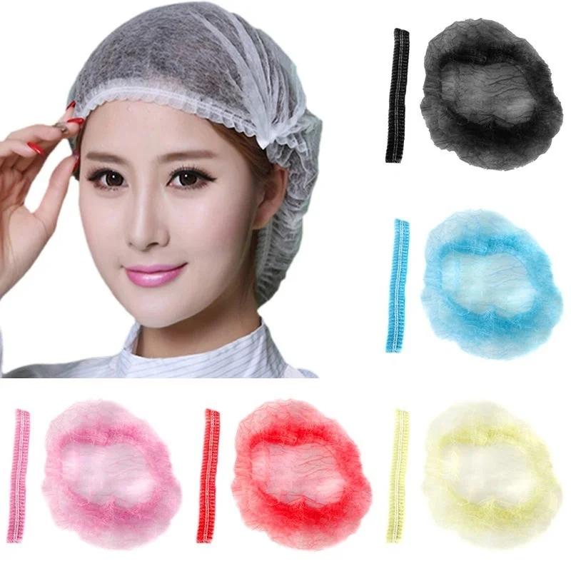 Filet à cheveux jetable en tissu Non tissé pour Microblading, 100 pièces, chapeau stérile pour maqui