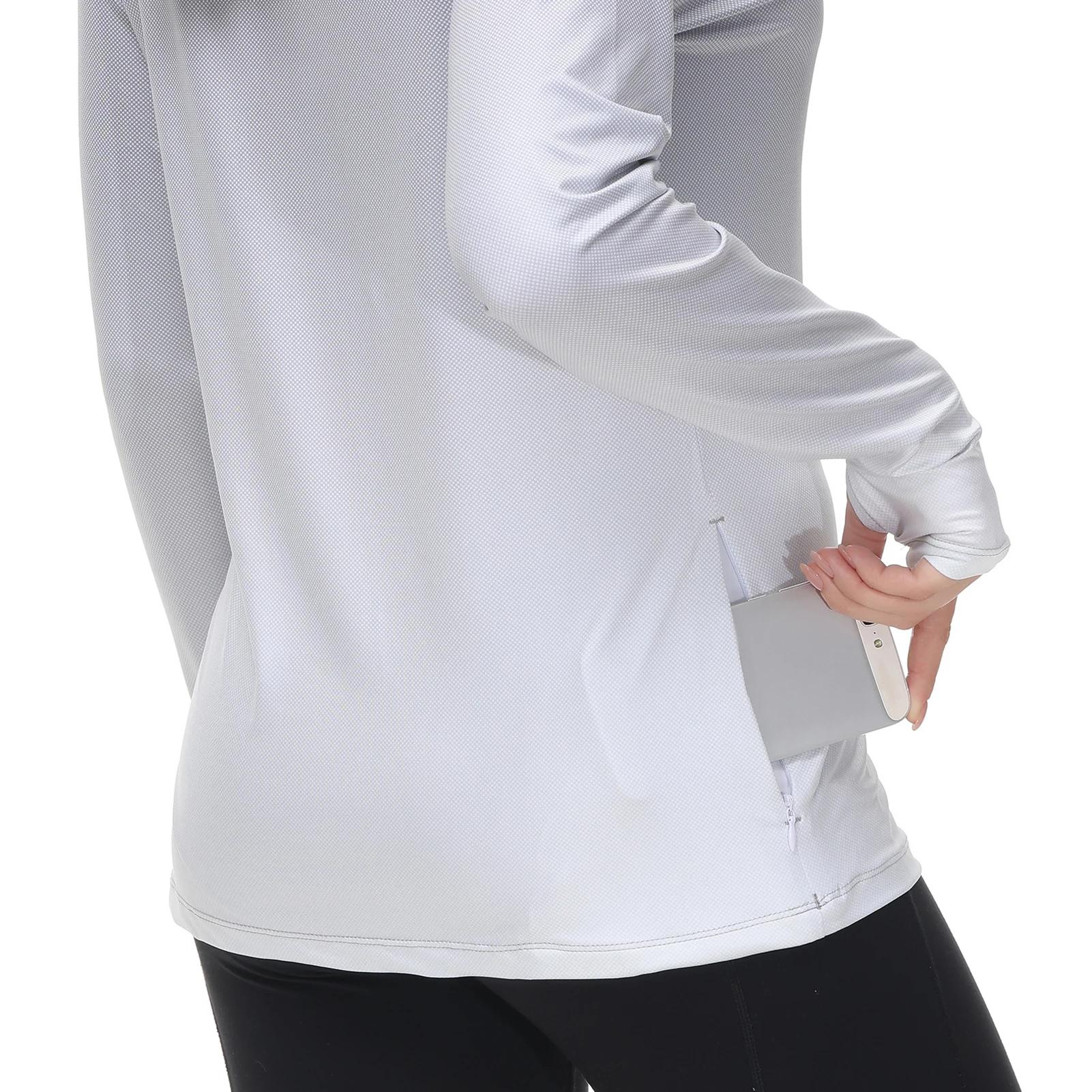 Bassdash-Sweat à capuche de pêche pour femme, chemise avec masque facial, trous pour les pouces, FS2