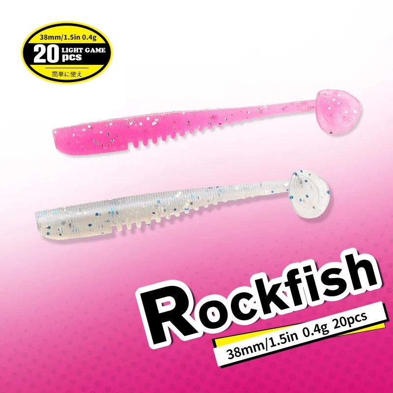 TSURINOYA T queue appât souple leurre de pêche FLEX 38mm 0.4g 20 pièces jeu de lumière artificiel Si