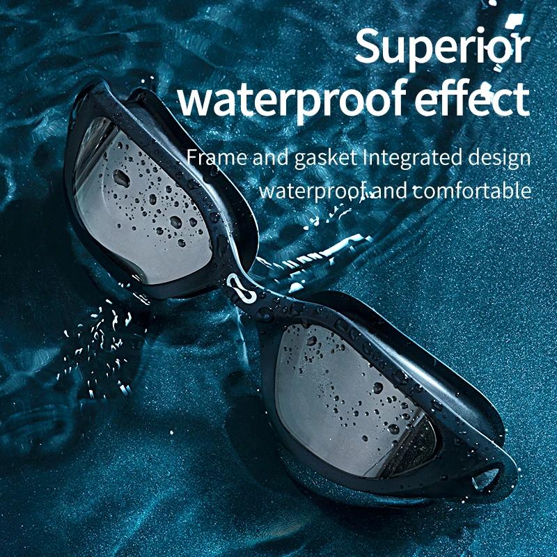 COPOZZ – lunettes de natation professionnelles HD, Anti-buée, Protection UV, verre d'eau en Silicone