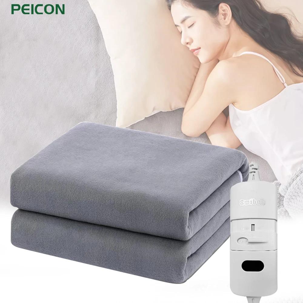 Couverture chauffante électrique avec thermostat automatique, matelas de lit, chauffe-corps double,