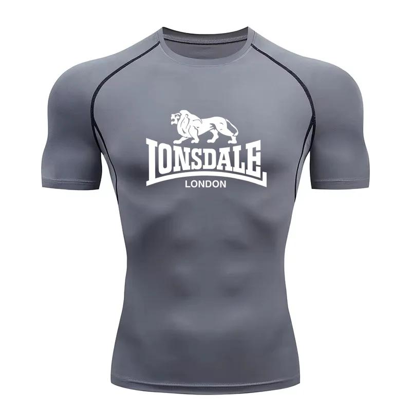 Nouveau T-shirt de compression pour hommes, fitness, gym, sport, course à pied, Rashgard, hauts, tee