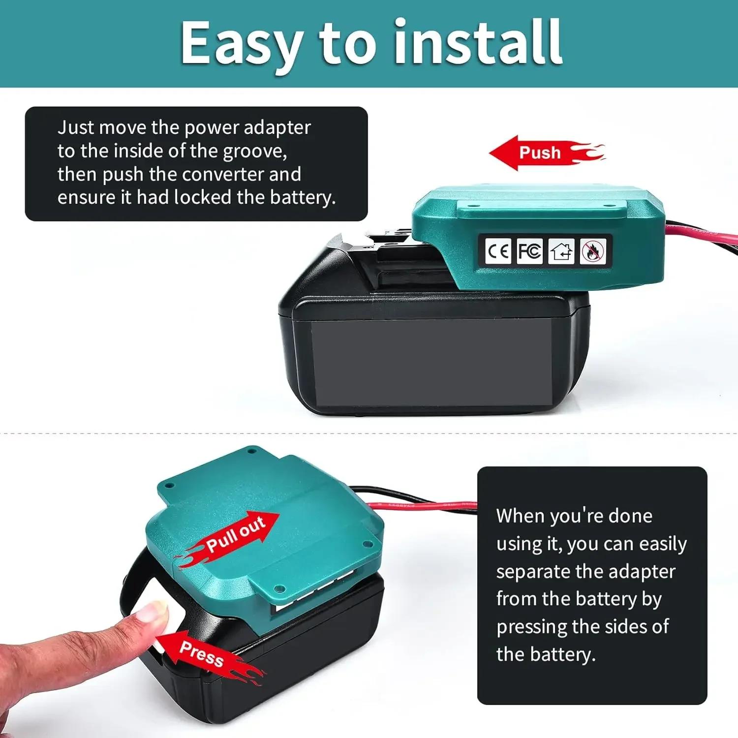 Adaptateur de batterie pour roues électriques, Compatible avec Makita 18V BL1830 BL1840, convertisse