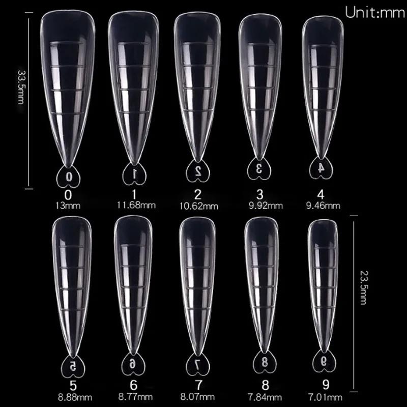 100 pièces/boîte ongles conseils ensemble complet acrylique faux doigt UV Gel vernis rapide faux ong