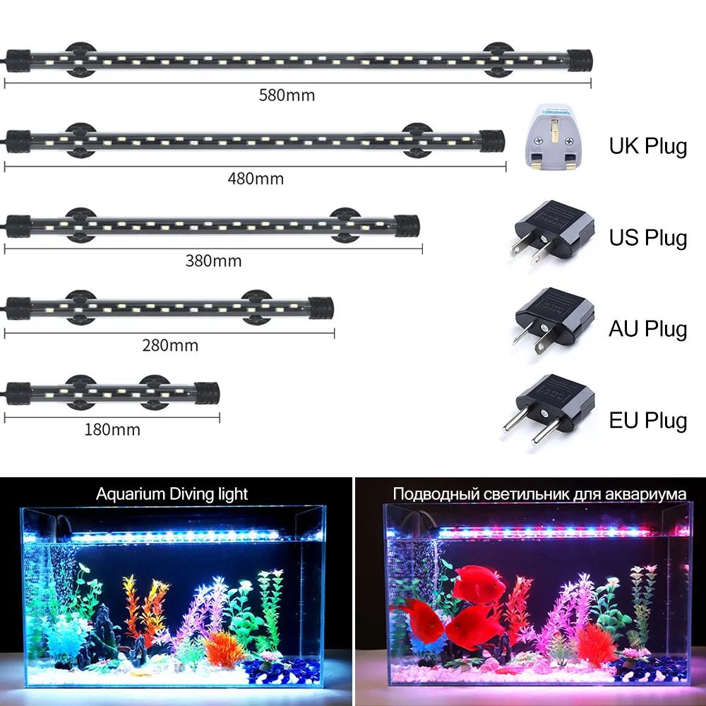 90-260V lumière d'aquarium LED étanche Aquarium pince lumière sous-marine décor éclairage lampe Subm