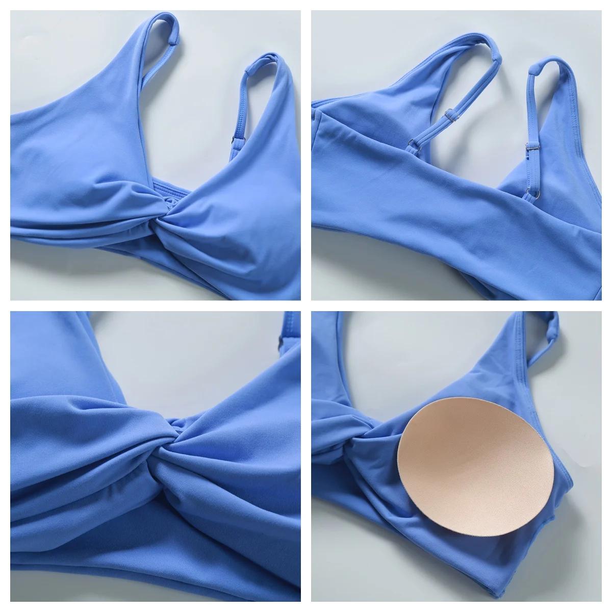 Hearuisavy Soutien-gorge de sport d'été antichoc push-up pour femme, haut de gym à séchage rapide, v