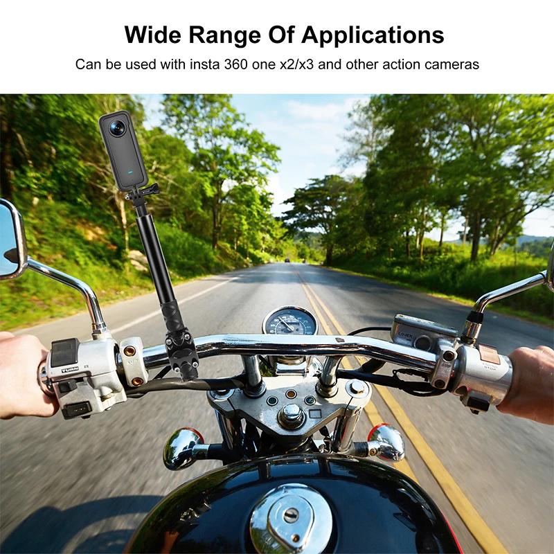Bâton de Selfie pour moto et vélo, monopode panoramique, accessoire de caméra d'action pour GoPro Ma