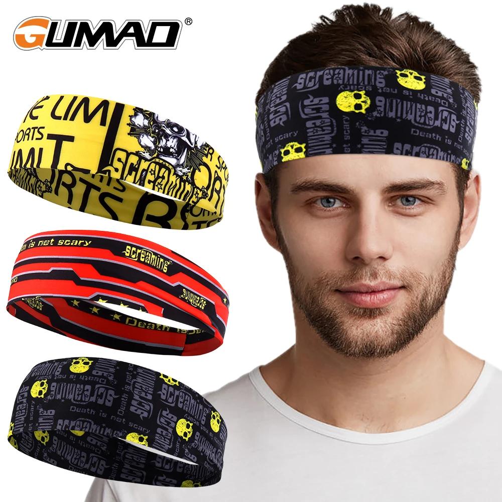 Bandeau gothique crâne bandeau de sueur Sport tête bandeau de cheveux entraînement Tennis Fitness jo