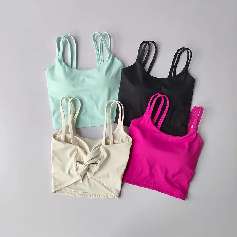 Femmes soutiens-gorge de Sport haut de Fitness lingerie Sexy Push Up coussin fixe soutien-gorge de Y