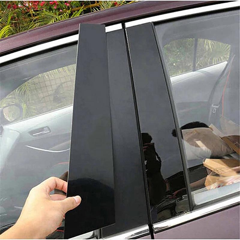 Autocollants de couverture de garniture de porte, autocollants pour piliers de fenêtre de voiture, p