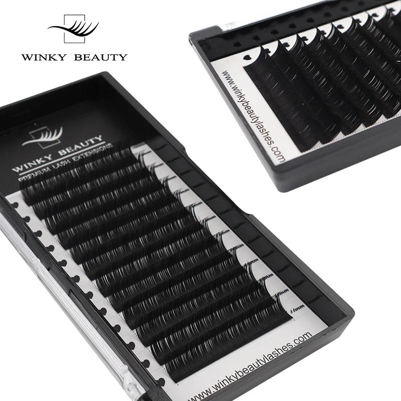 1 pc 0.03-0.20mm C/CC/D/DD Curl Extension de cils matériau mince et doux Volume cils individuels fau