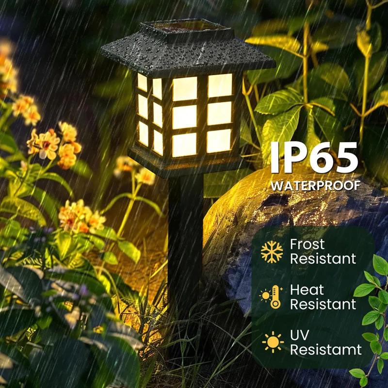 Paquet de 8 lumières solaires de jardin de voie paysage extérieur imperméable pour cour Patio passer