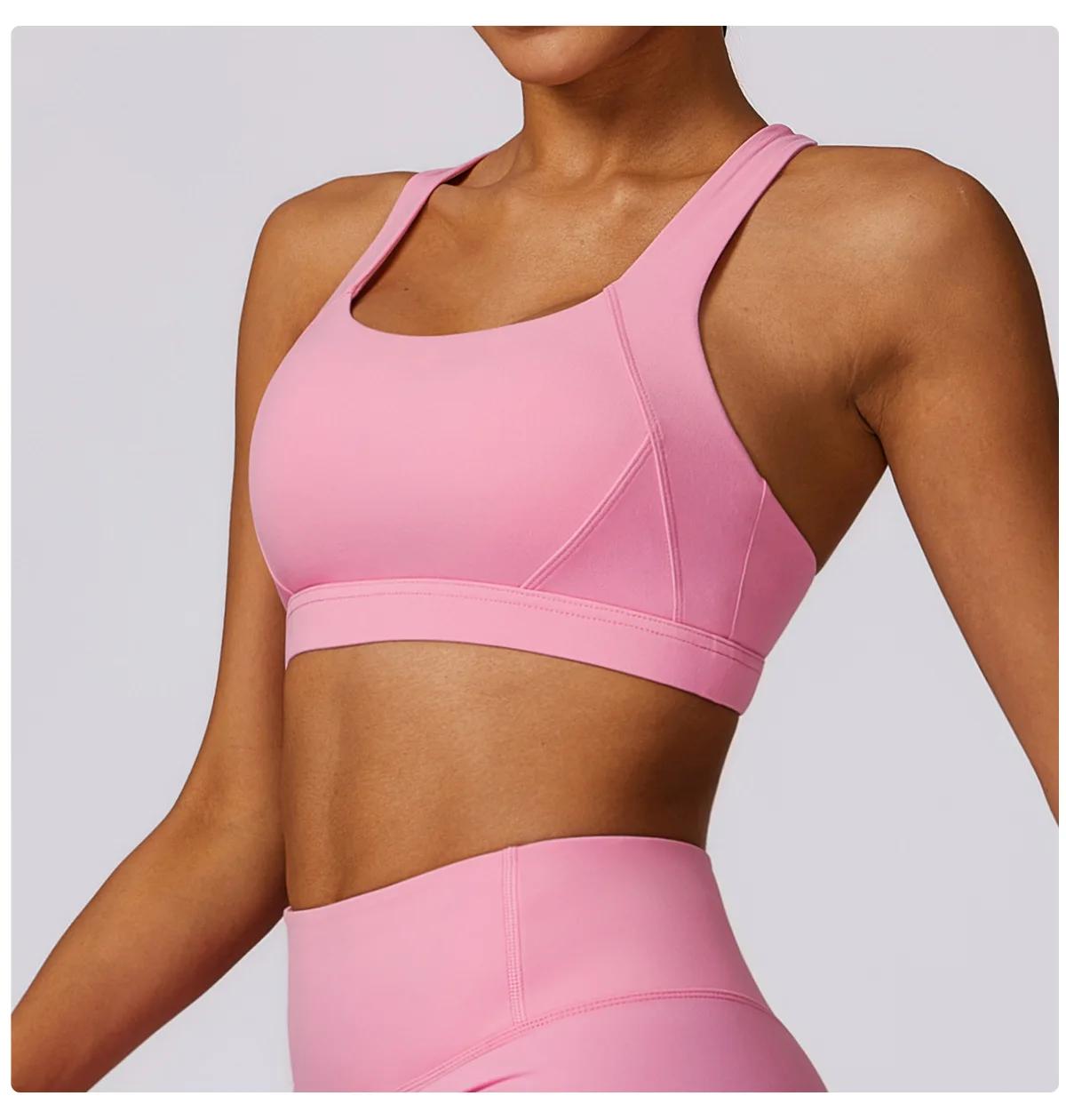 Femmes sport soutien-gorge croix haut de sport femmes formation course Yoga soutien-gorge Stretch fe