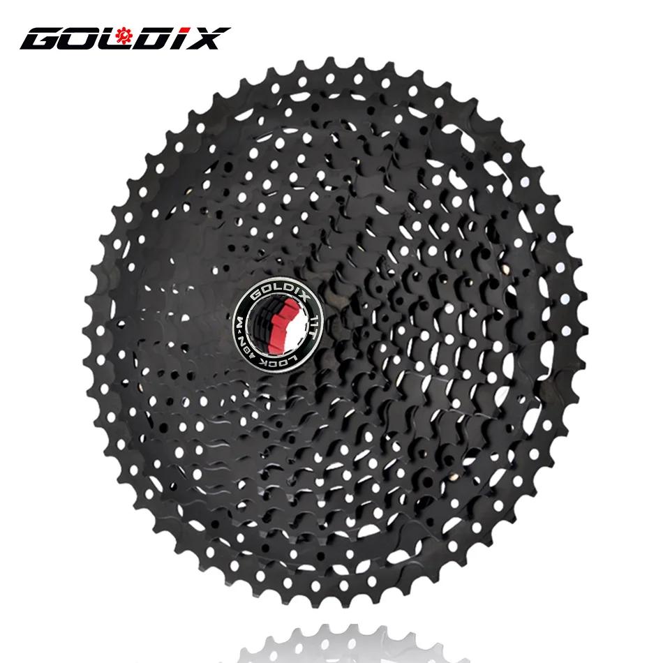 GOLDIX-Pignon de roue libre de vélo pour Shimano, VTT noir, 8, 9, 10, 11/12 vitesses, 40, 42, 46, 50