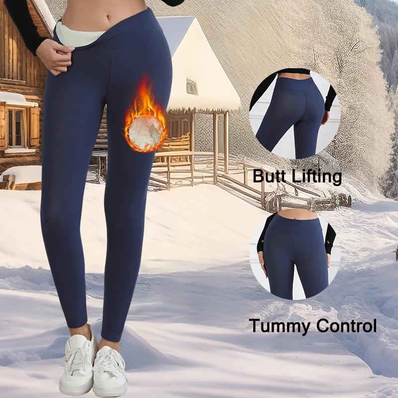 Leggings chauds en polaire pour femmes, collants épais en velours, taille haute, élastiques, Slim, c