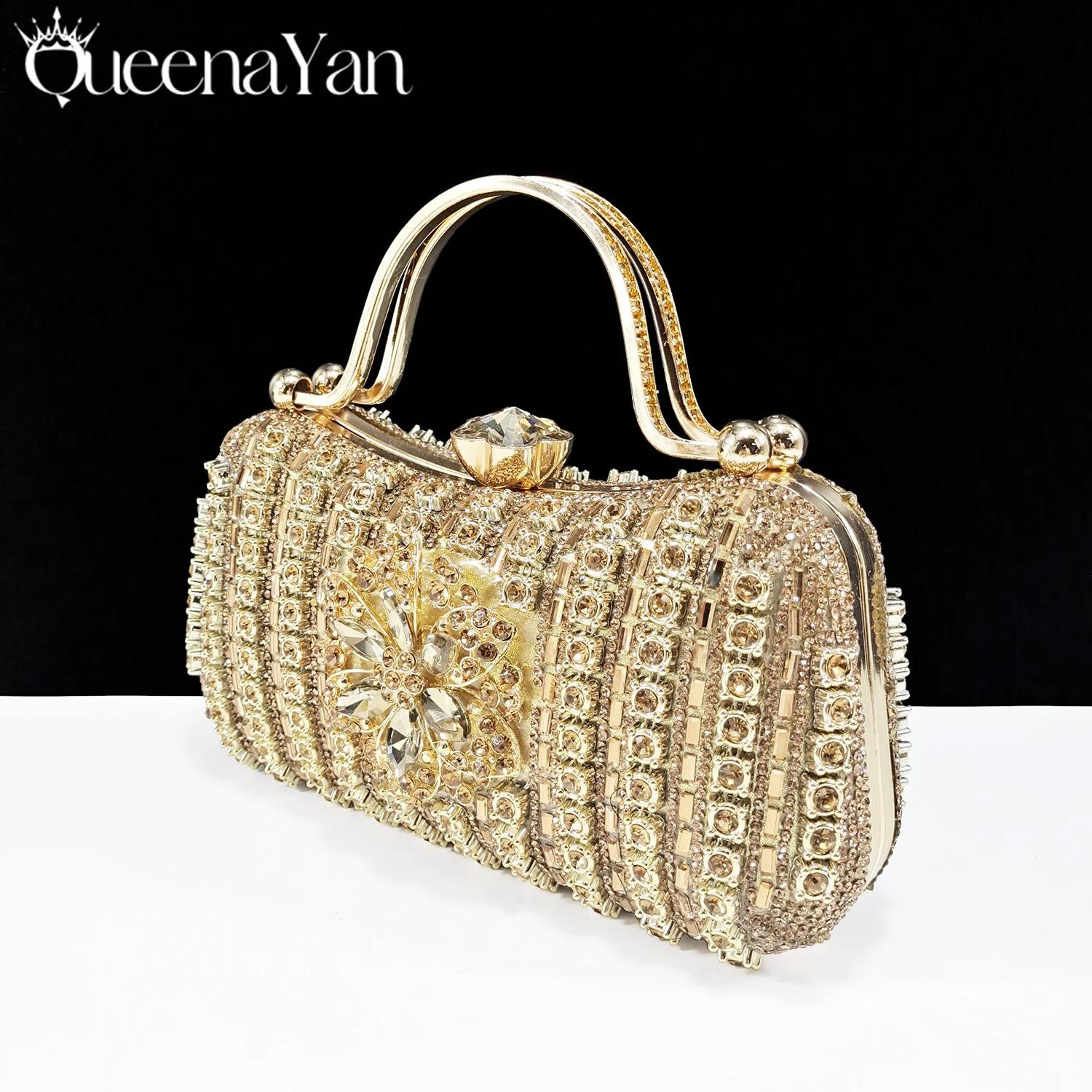 Pochette de Soirée de Luxe pour Femme 2026, Sac à Main en Cristal pour Mariage, Portefeuille pour Té