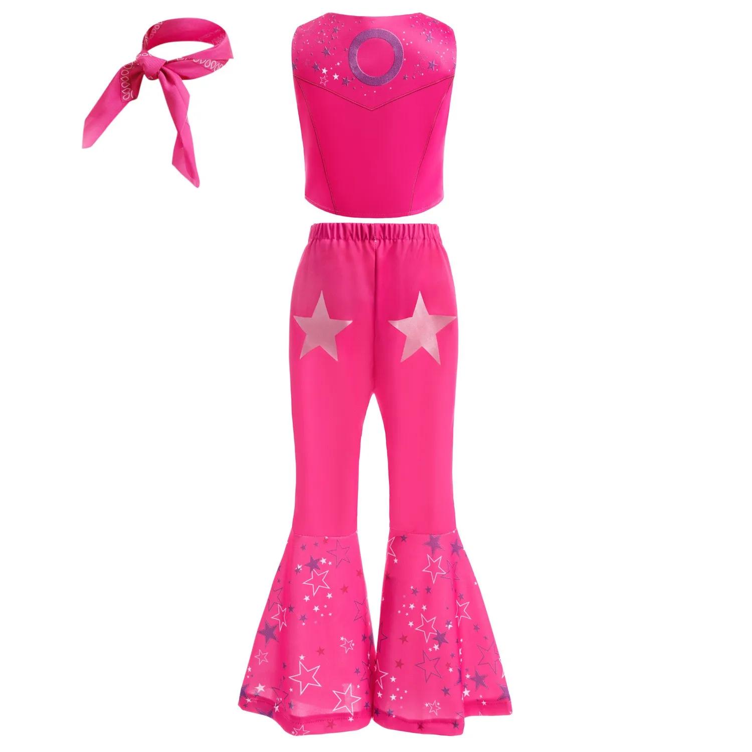 Robe d'été rose bébé sans manches à carreaux et fines bretelles pour fille, style cow-boy, inspirée