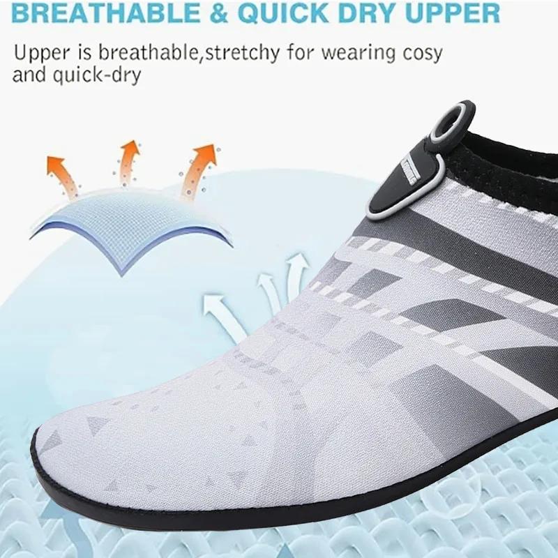 Chaussures de sports nautiques pieds nus chaussettes de yoga aquatique à séchage rapide à enfiler po