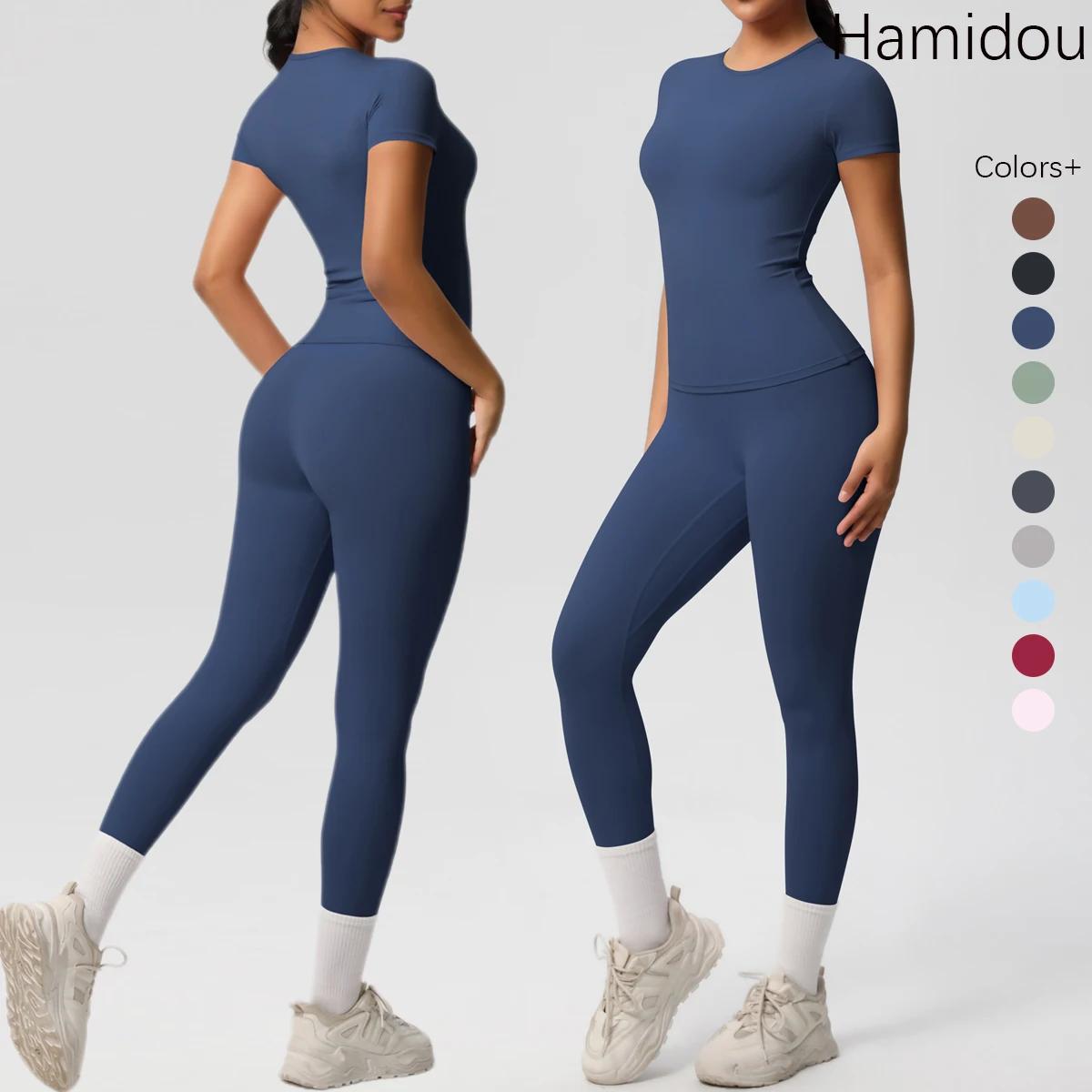 Femmes 2 pièces Patchwork Sport Yoga costume Gym Sport culture hauts Sexy moulante haut tubulaire en