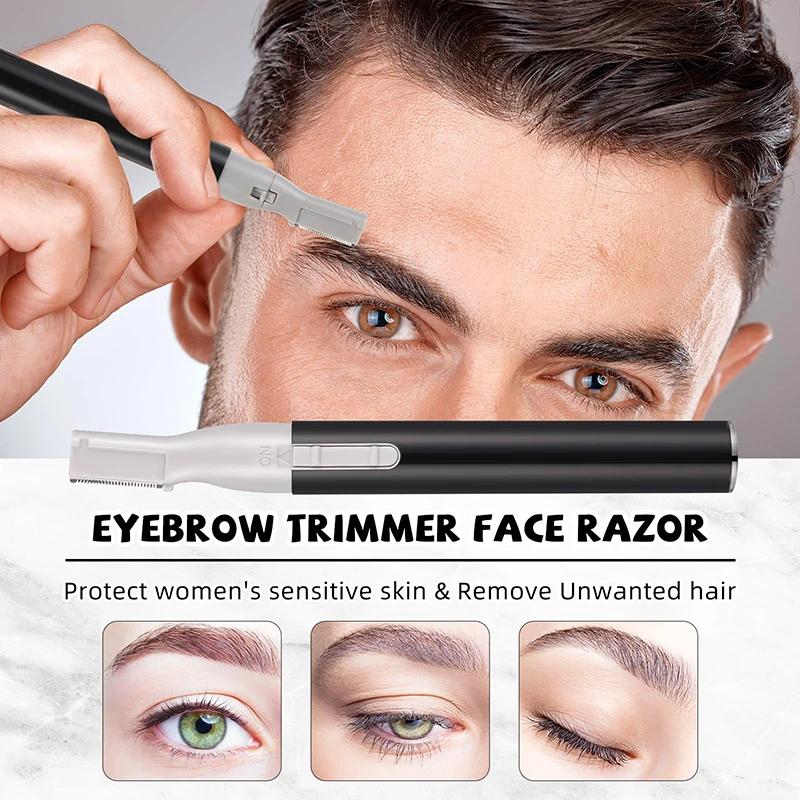 Tondeuse Mini rasoir électrique pour sourcils, épilateur pour le visage et le cou, flou, lèvres, cor