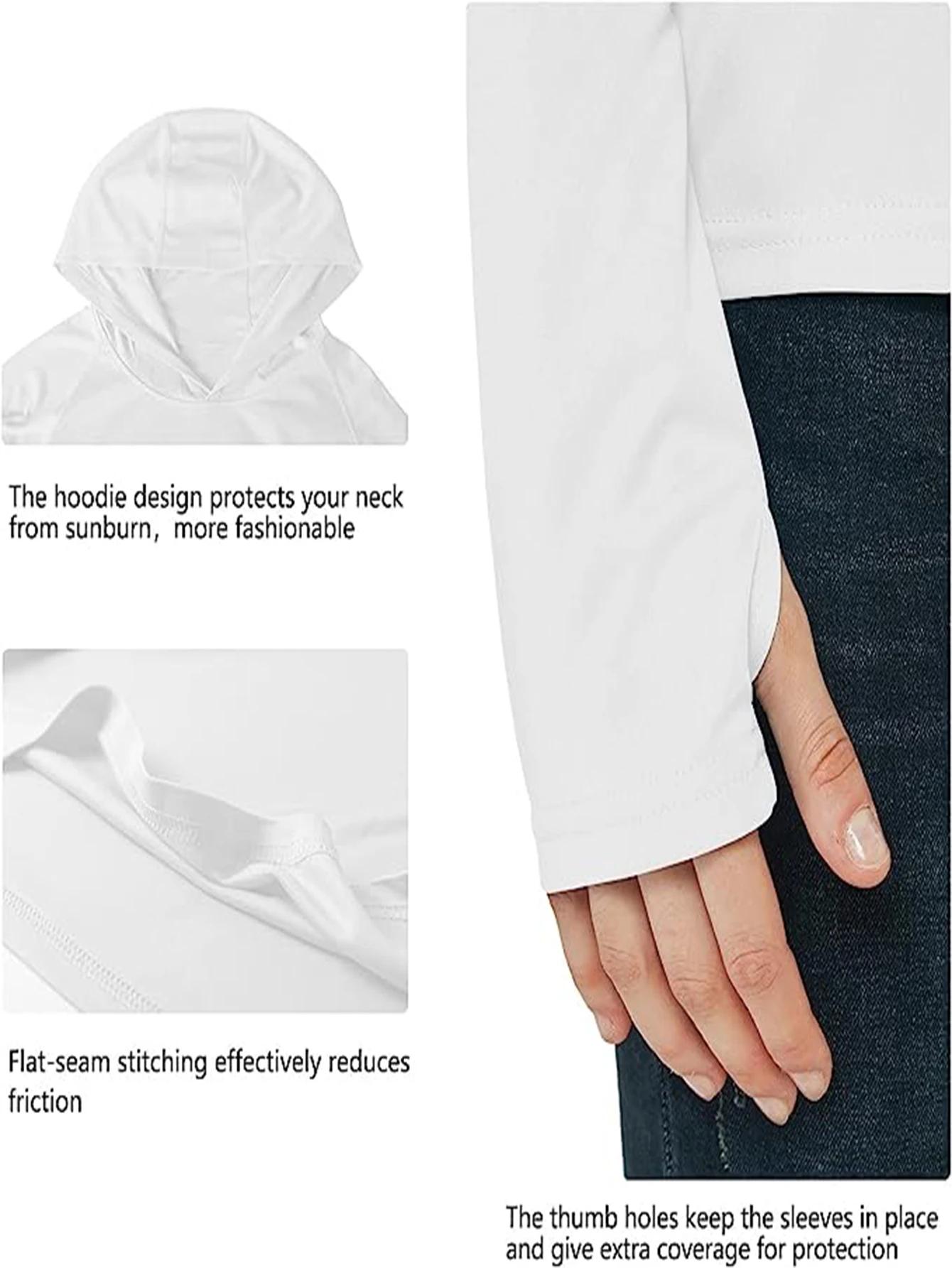 Femme sun protection sweat à capuche t-shirt manches longues