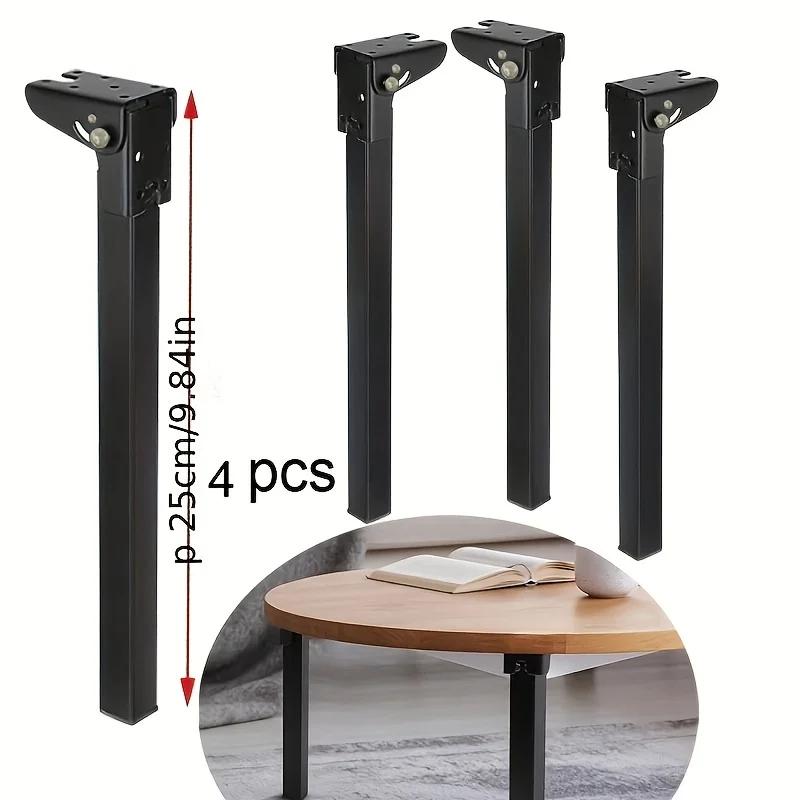Pieds de meubles pliables pour table d'ordinateur portable, pieds de remplacement pour table basse,