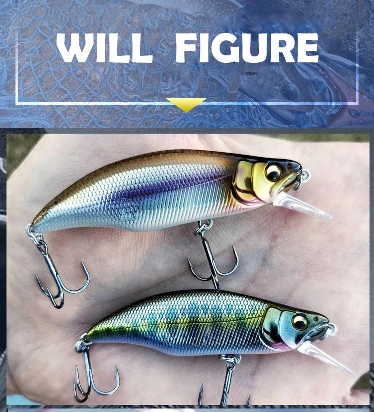 Leurre coulant de type poisson nageur, appât Élidéal pour la pêche au bar ou au brochet, crankbait,