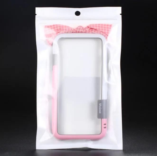 100 sacs d'emballage transparents blancs à fermeture éclair pour DIY, logo, snacks, bonbons, coques