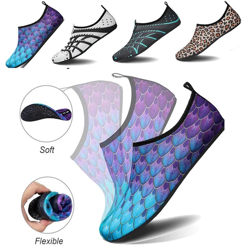 Chaussettes de sports aquatiques pour femmes et hommes, chaussures aquatiques de plongée, chaussures