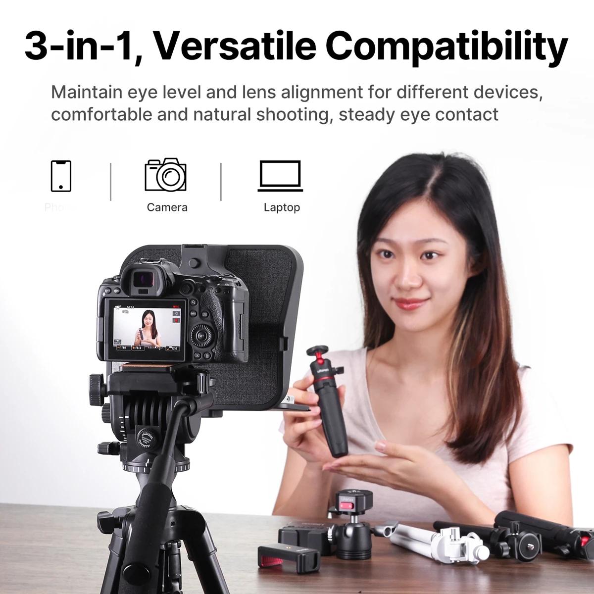 Ulanzi RT02 téléprompteur universel téléprompteur appareil photo reflex numérique Smartphone tablett