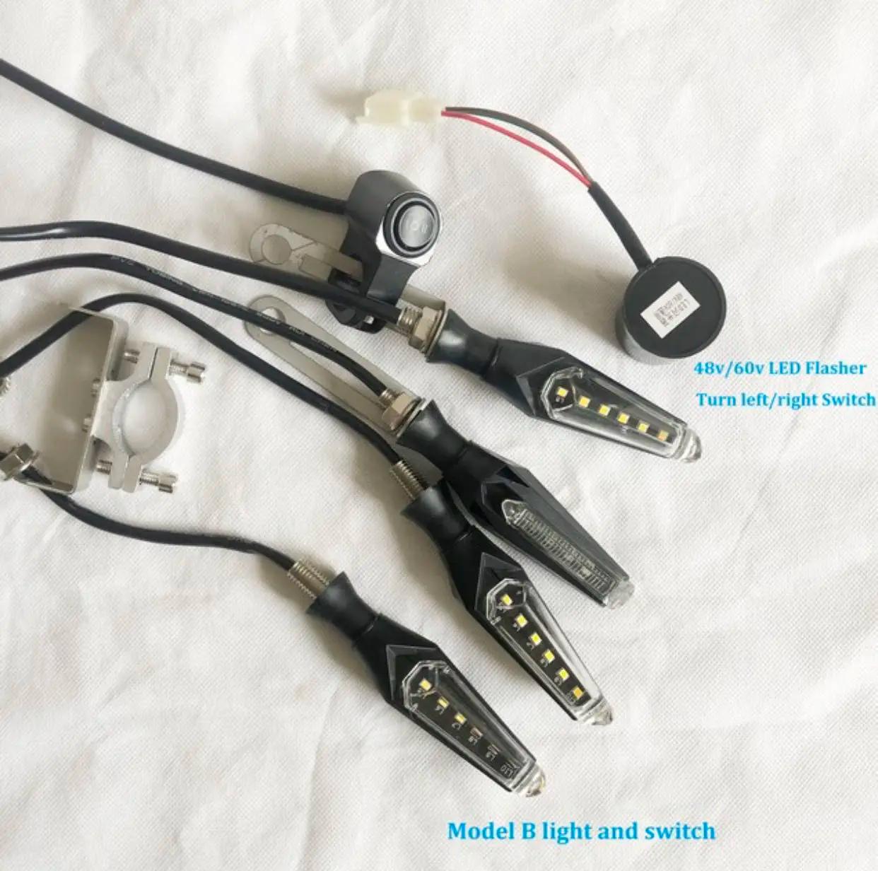 Clignotant LED 48v 60v pour vélo et Scooter électrique, clignotant étanche pour moto, clignotant pou