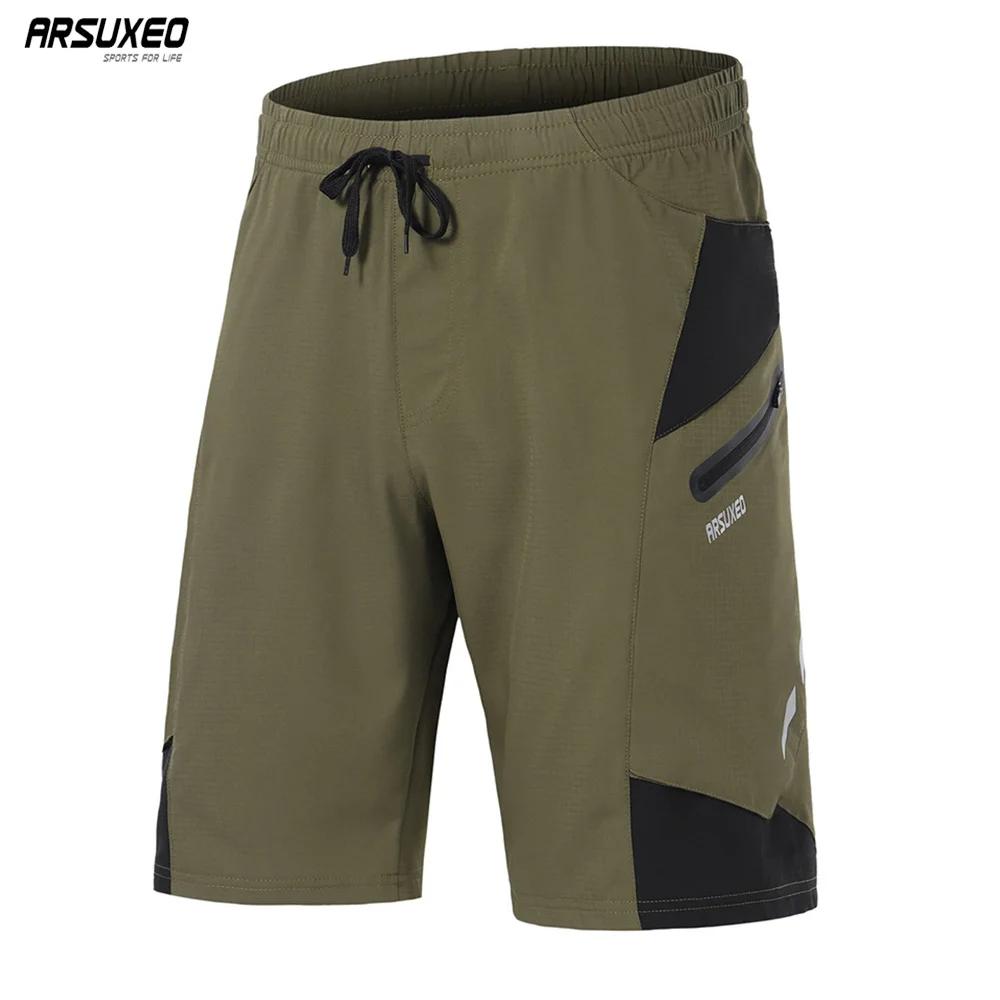ARSUXEO-Short de cyclisme pour homme, sous-vêtement antichoc avec coussretours, pour VTT, B2203