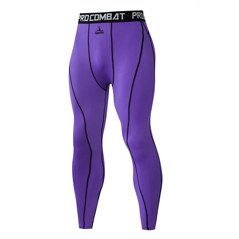 Leggings compression homme musculation fitness - Pantalon d'entraînement élastique muscle alive training