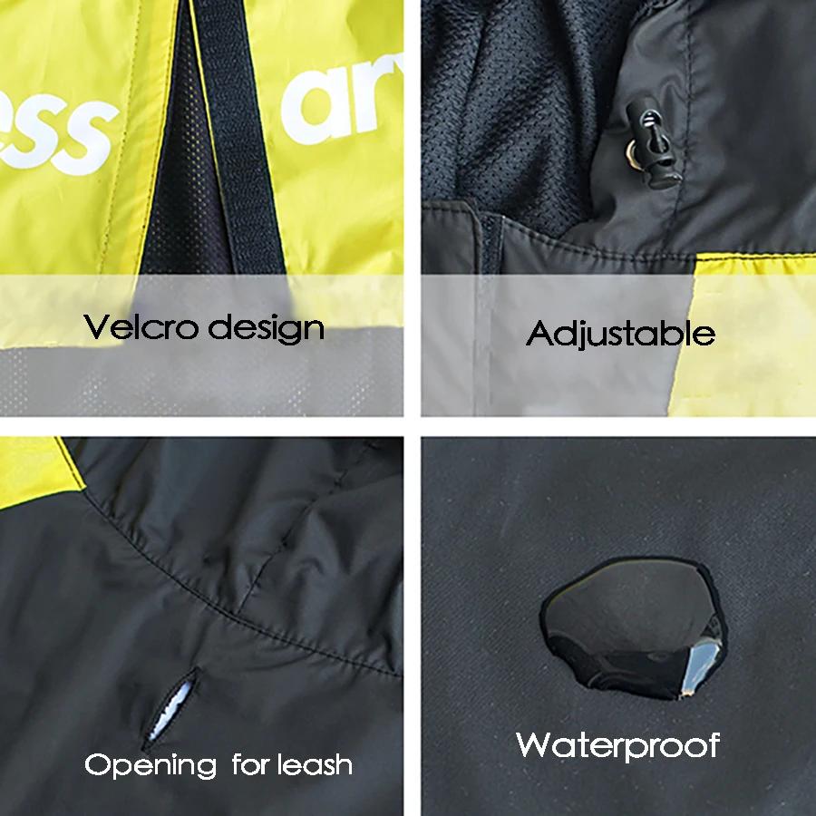 Manteau imperméable pour chien, veste réfléchissante à capuche pour chien, vêtements d'extérieur pou