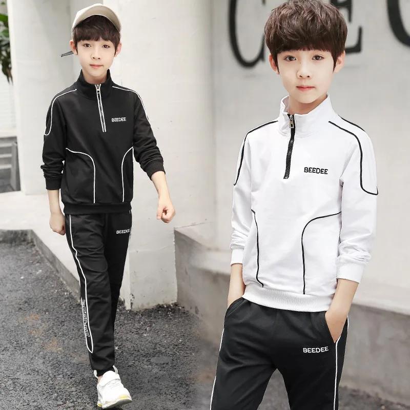 Printemps automne adolescents garçons vêtements ensembles enfant mode lettre sweat + pantalon 2 pièc