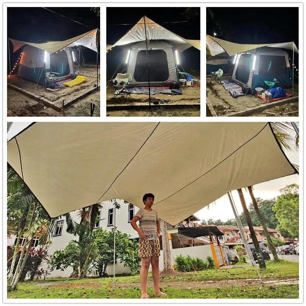 Grande bâche de Camping imperméable, octogonale, papillon, abri solaire d'extérieur, tente, pare-sol
