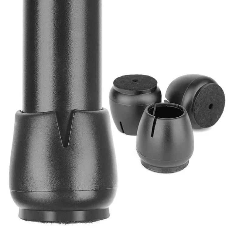 Protecteurs de sol pour pieds de chaise en Silicone noir, 16 pièces, avec tabouret de Bar enveloppé,